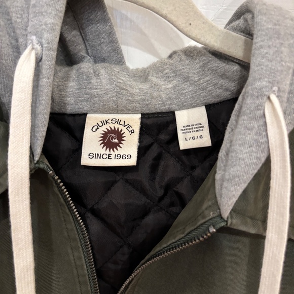 MEN'S QUIKSILVER AITOR HOODED CANVAS UTILITY JACKET COAT LARGE - Picture 5 of 7